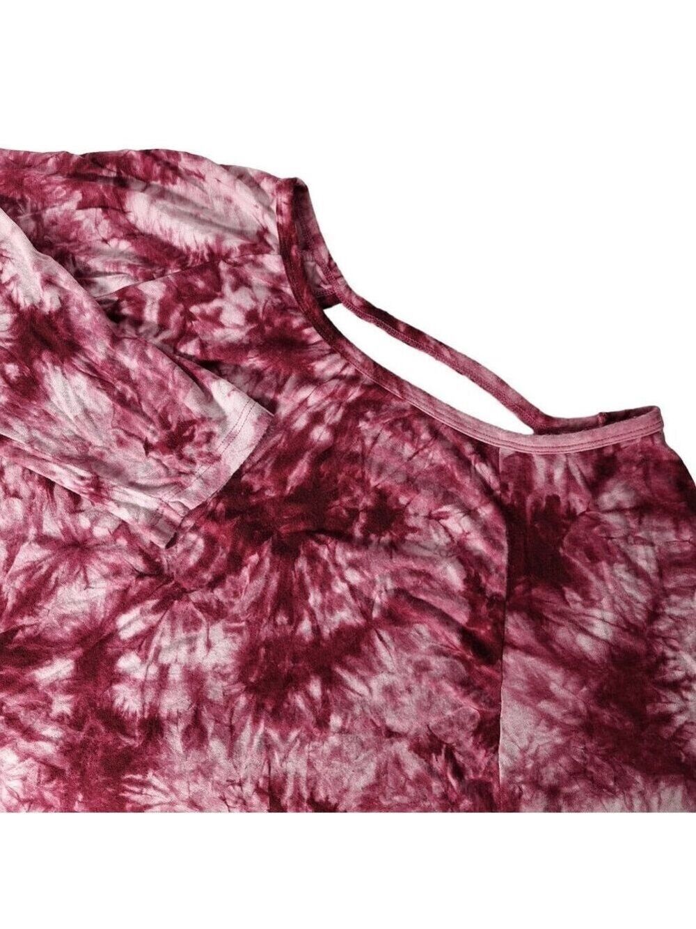 Alya Pink Tie Dye Long Sleeve Blouse Large